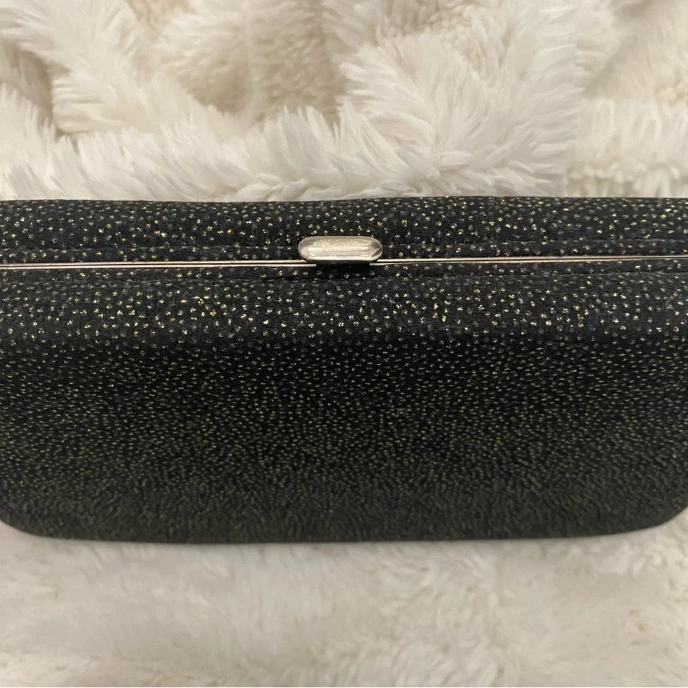 Chic Black Sparkle Clutch Wallet